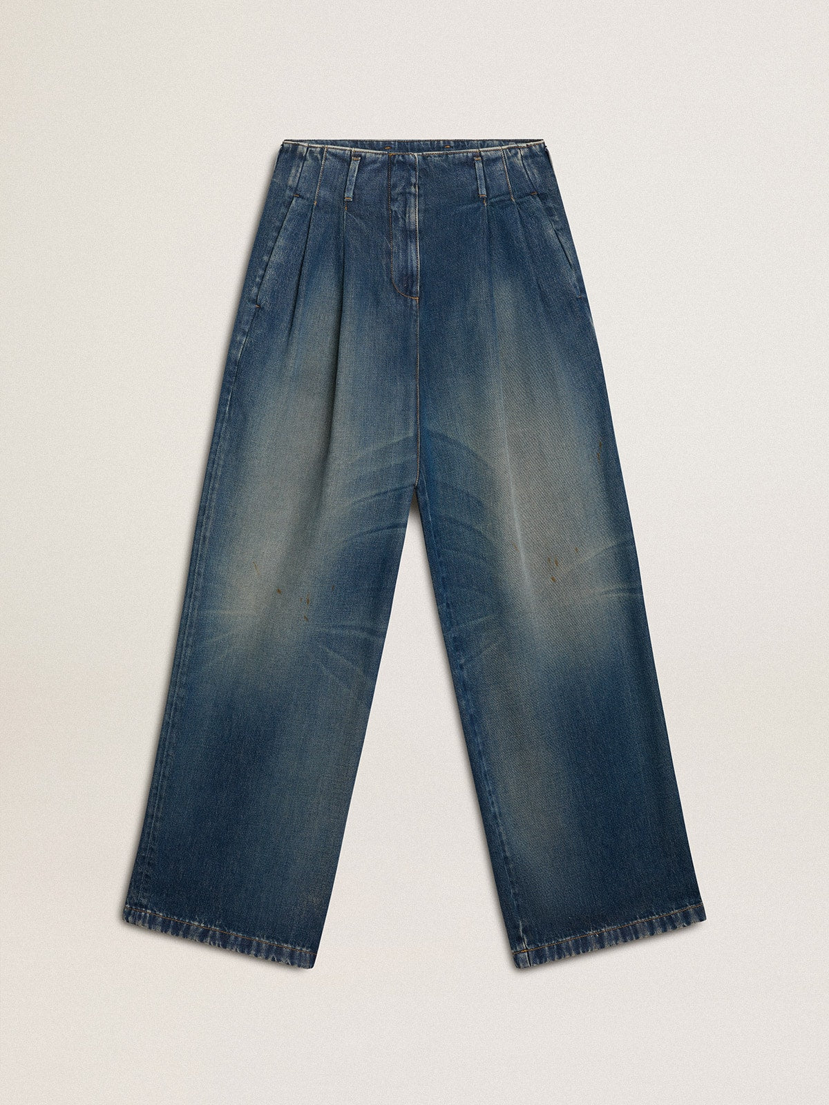 Women’s wide-leg medium wash CNY jeans - Golden Goose Women