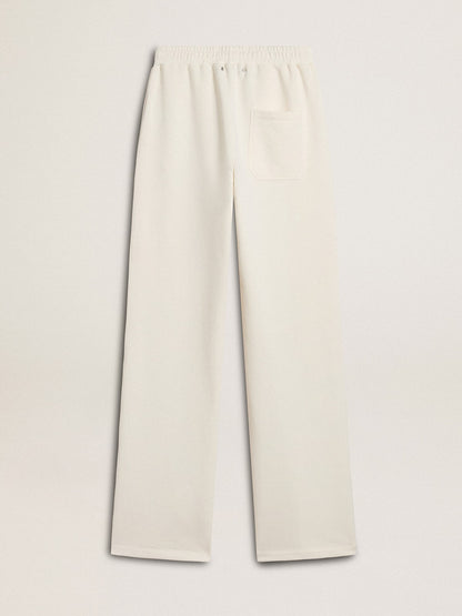 Women’s white cotton joggers - Golden Goose Women