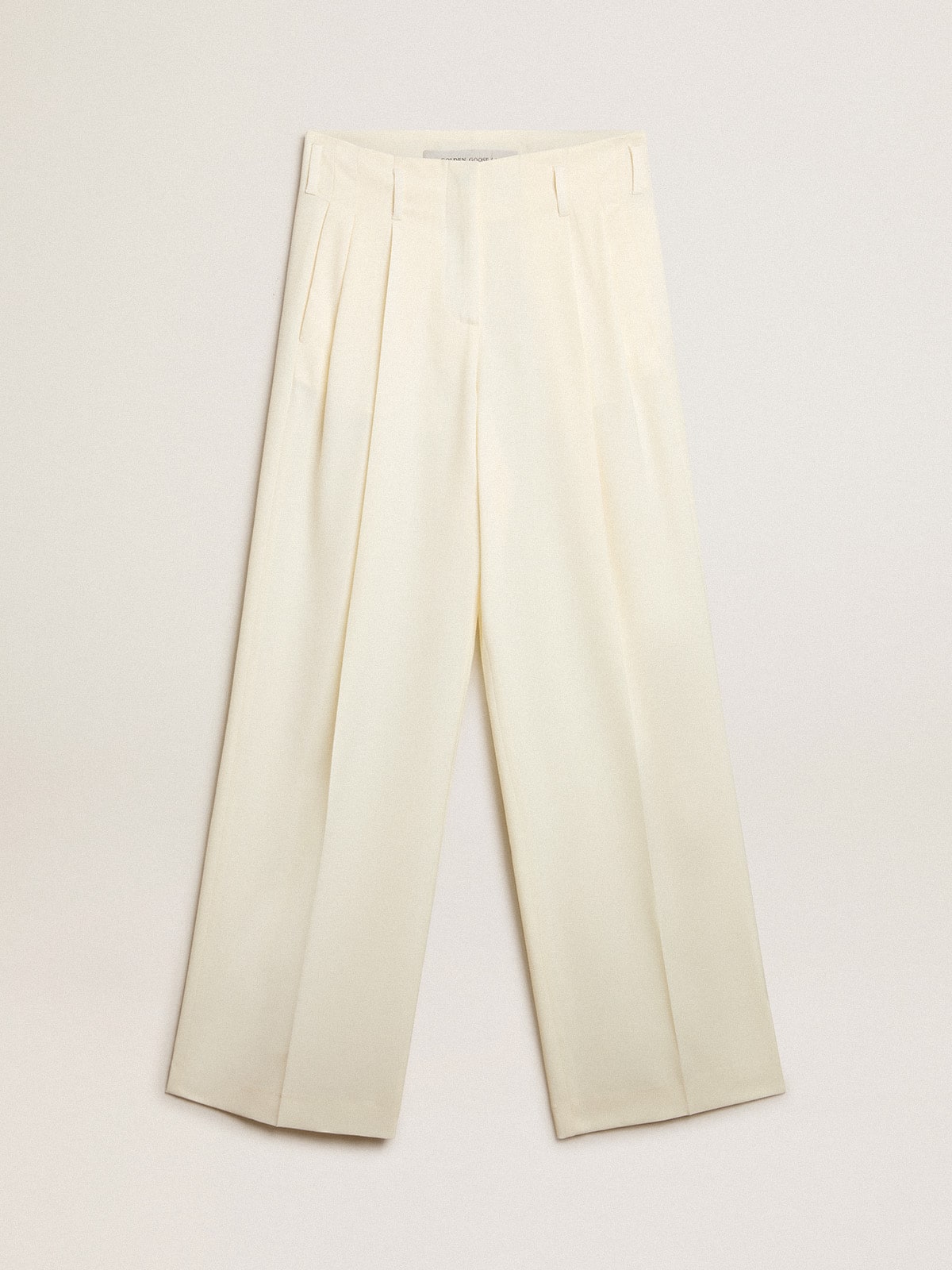 Women's joggers in aged white wool blend - Golden Goose Women