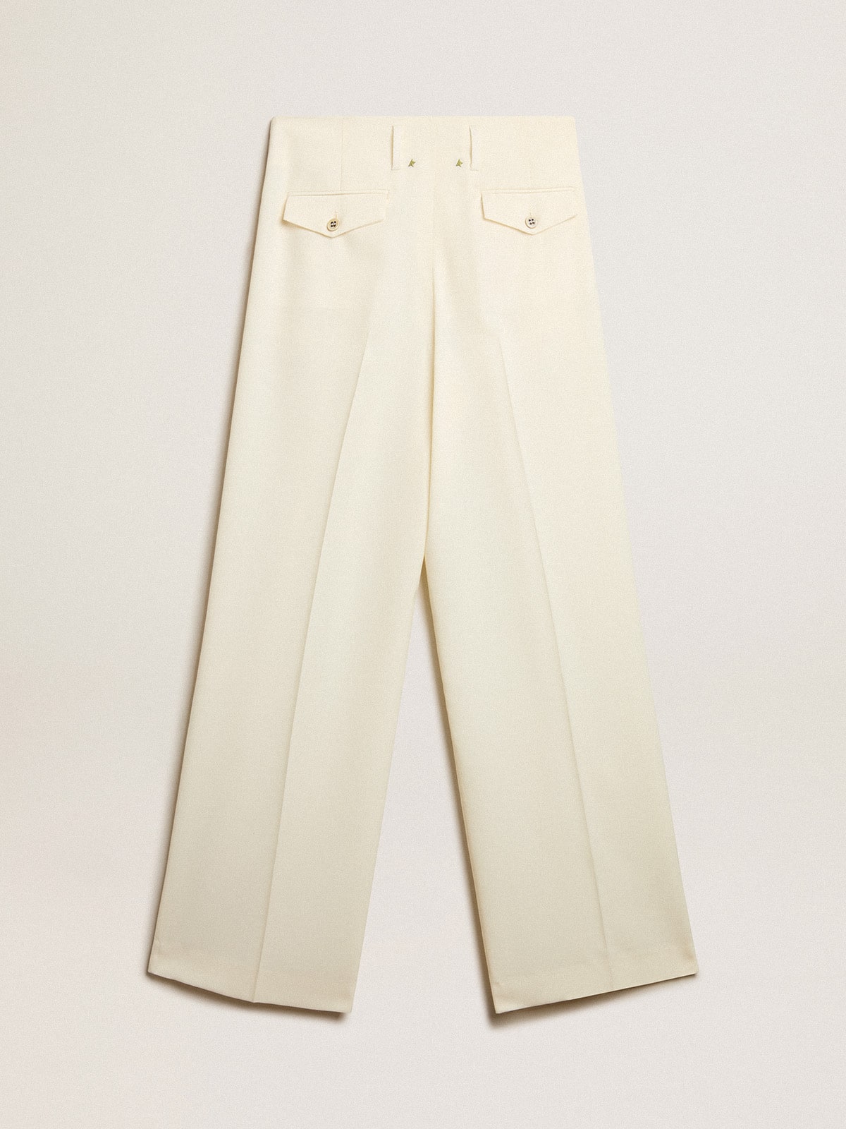 Women's joggers in aged white wool blend - Golden Goose Women