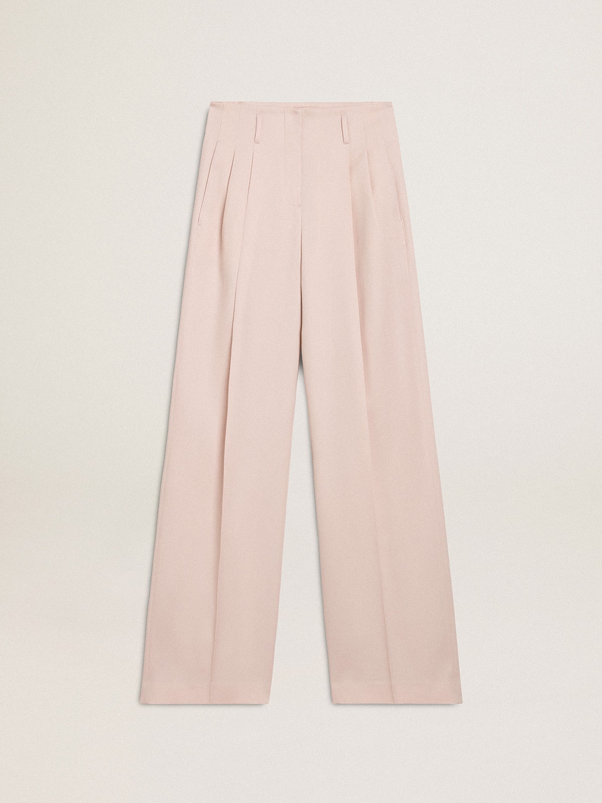 Women's pants in pink tailored wool fabric - Golden Goose Women