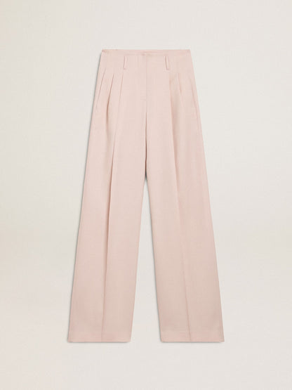 Women's pants in pink tailored wool fabric - Golden Goose Women