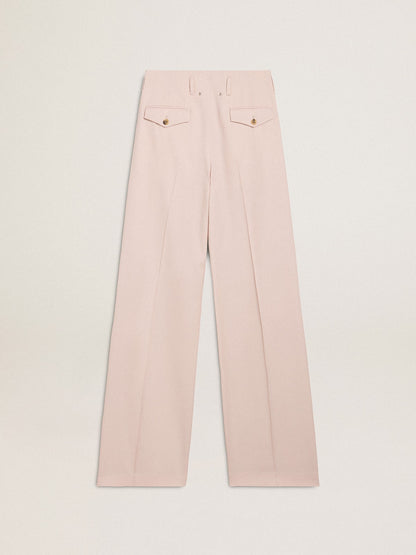 Women's pants in pink tailored wool fabric - Golden Goose Women