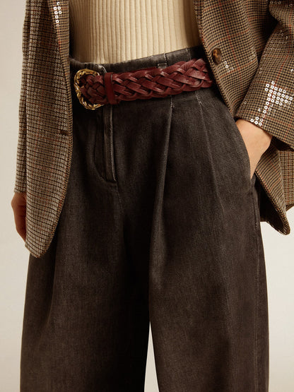 Women's medium-wash cotton pants - Golden Goose Women