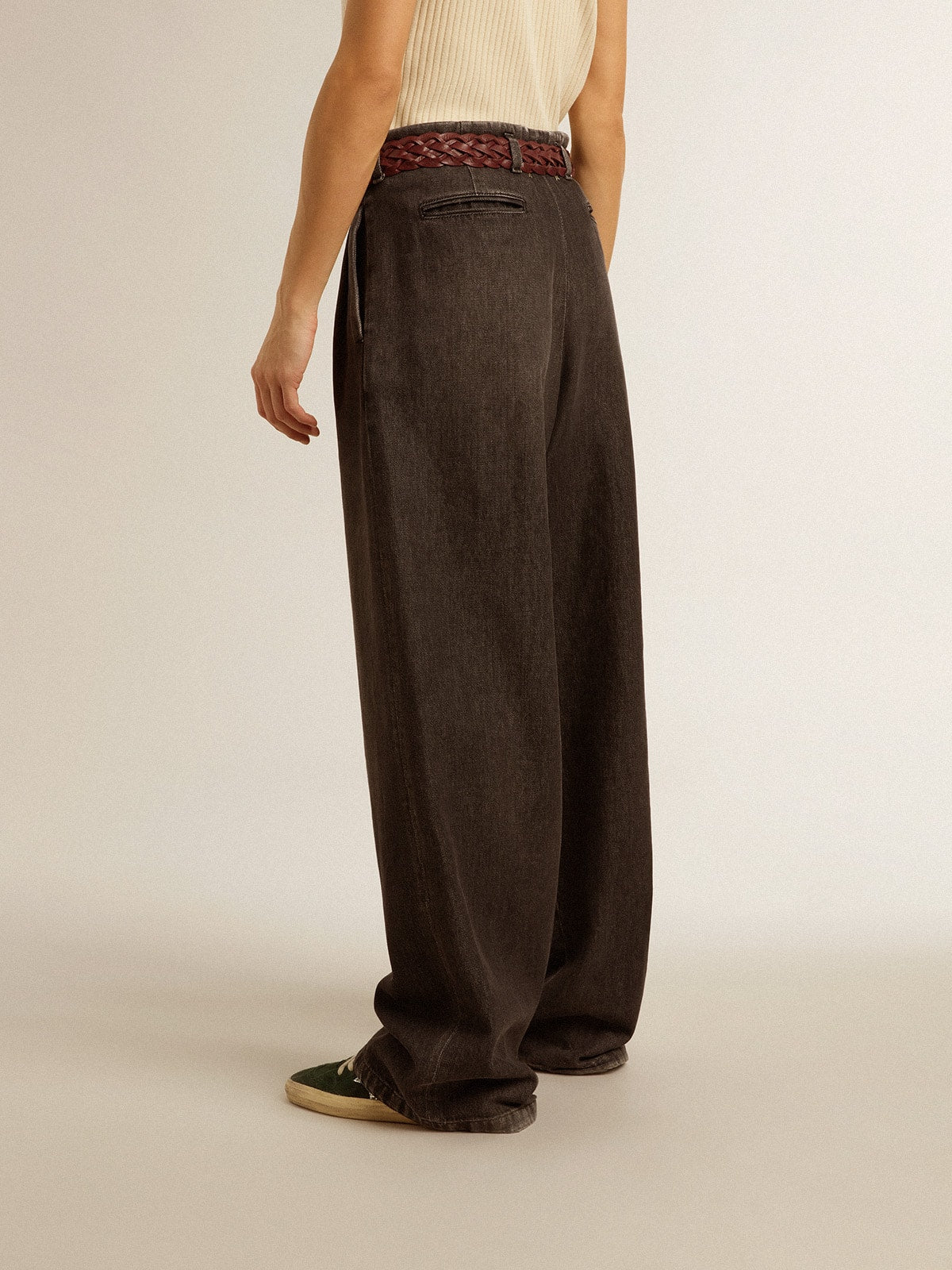 Women's medium-wash cotton pants - Golden Goose Women