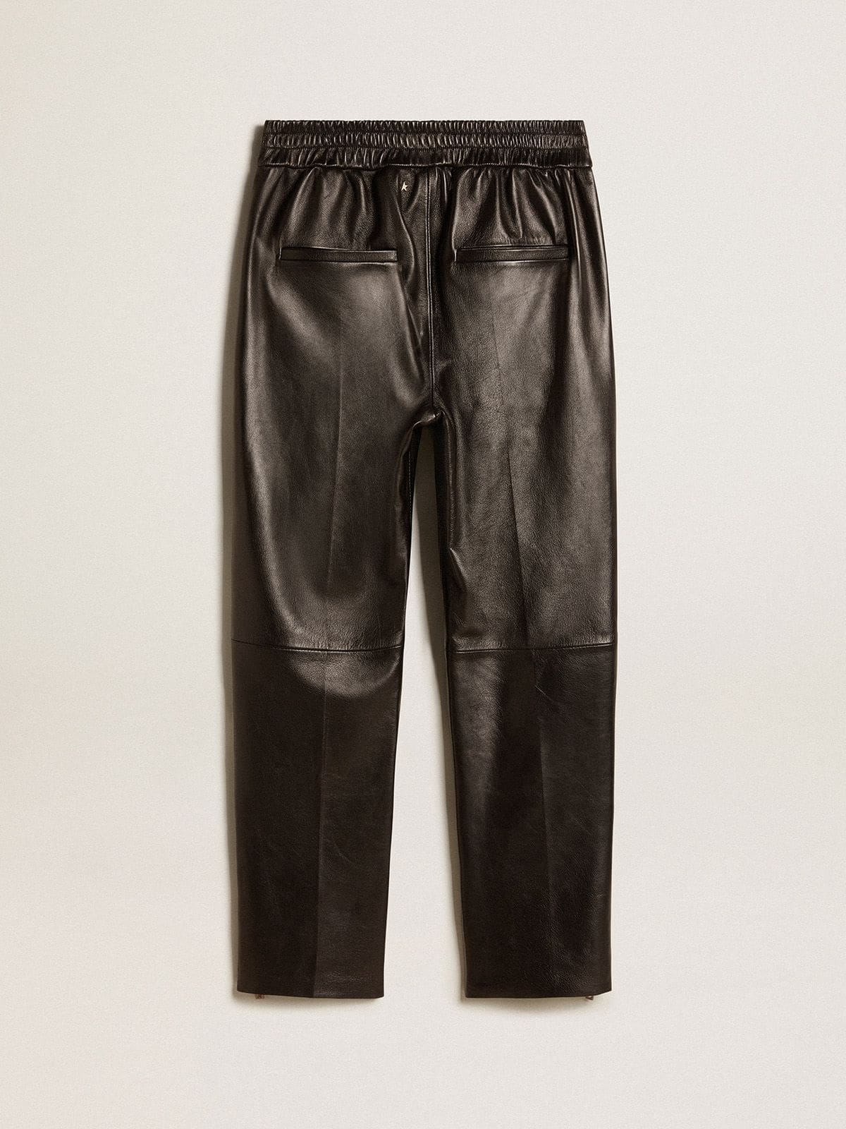 Black joggers in nappa leather with zip at the base - Golden Goose Women
