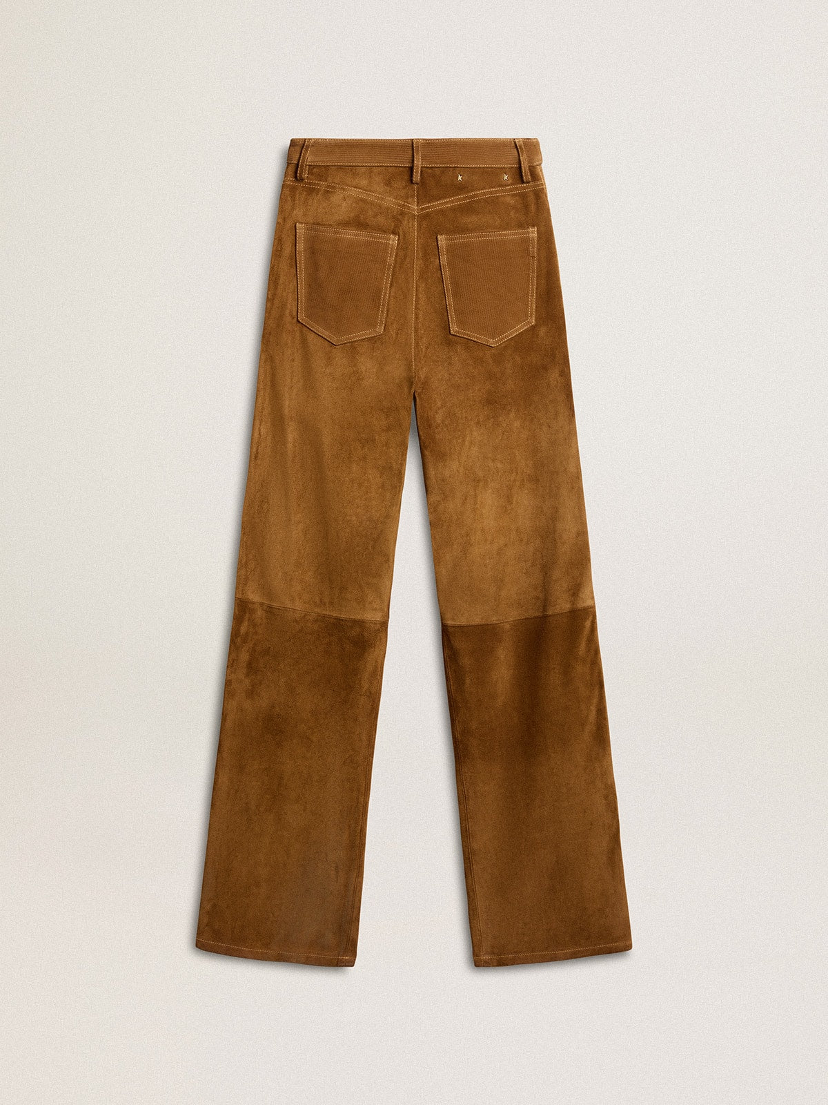 Women's tobacco-colored split leather pants - Golden Goose Women