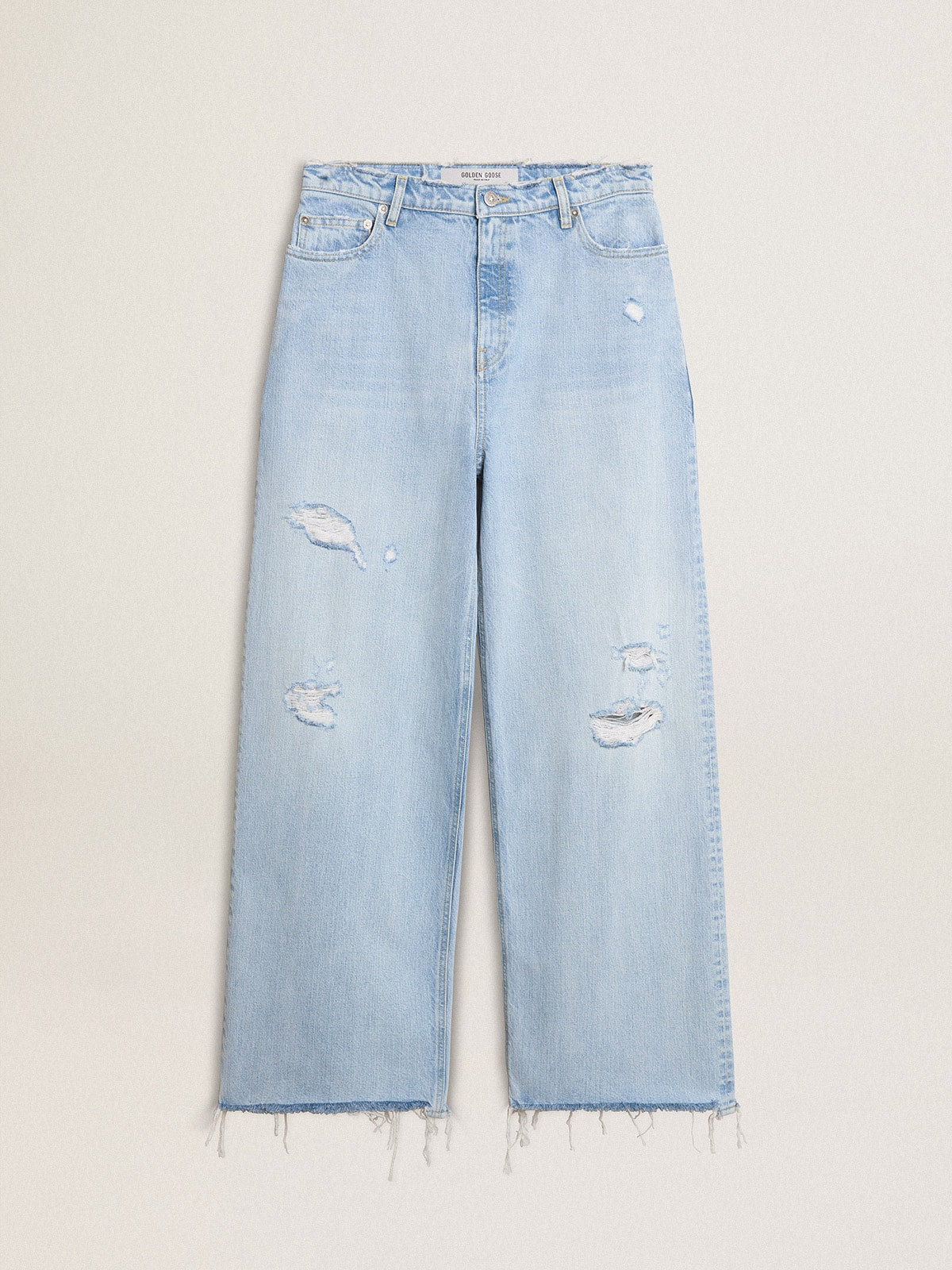 Women’s pants in lived-in effect denim - Golden Goose Women