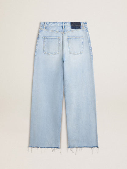 Women’s pants in lived-in effect denim - Golden Goose Women