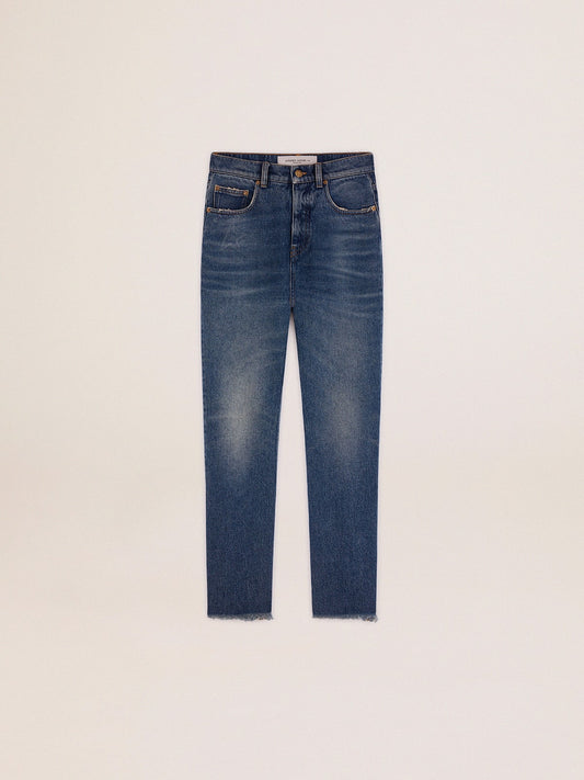 Women's cropped flared jeans with medium wash - Golden Goose Women