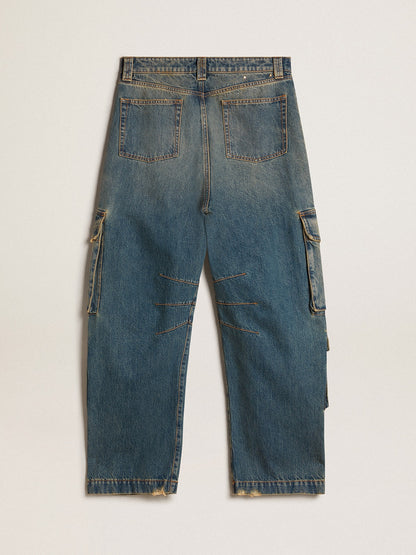 Blue jeans with a distressed finish - Golden Goose Women