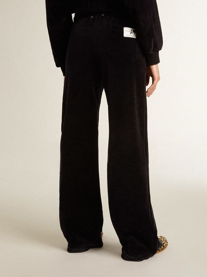 Women's joggers in velvet-effect cotton blend - Golden Goose Women
