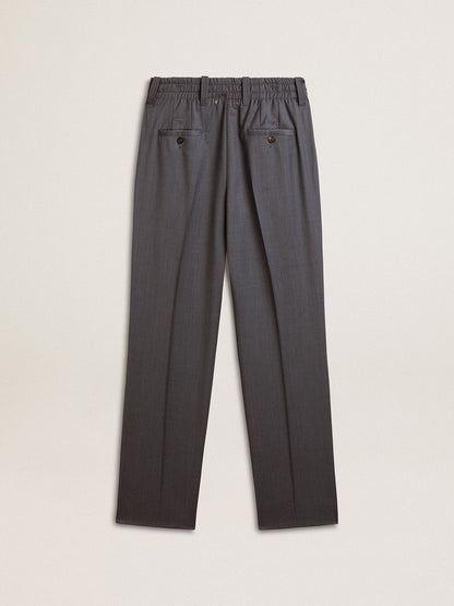 Women's loose pants in baby blue wool - Golden Goose Women