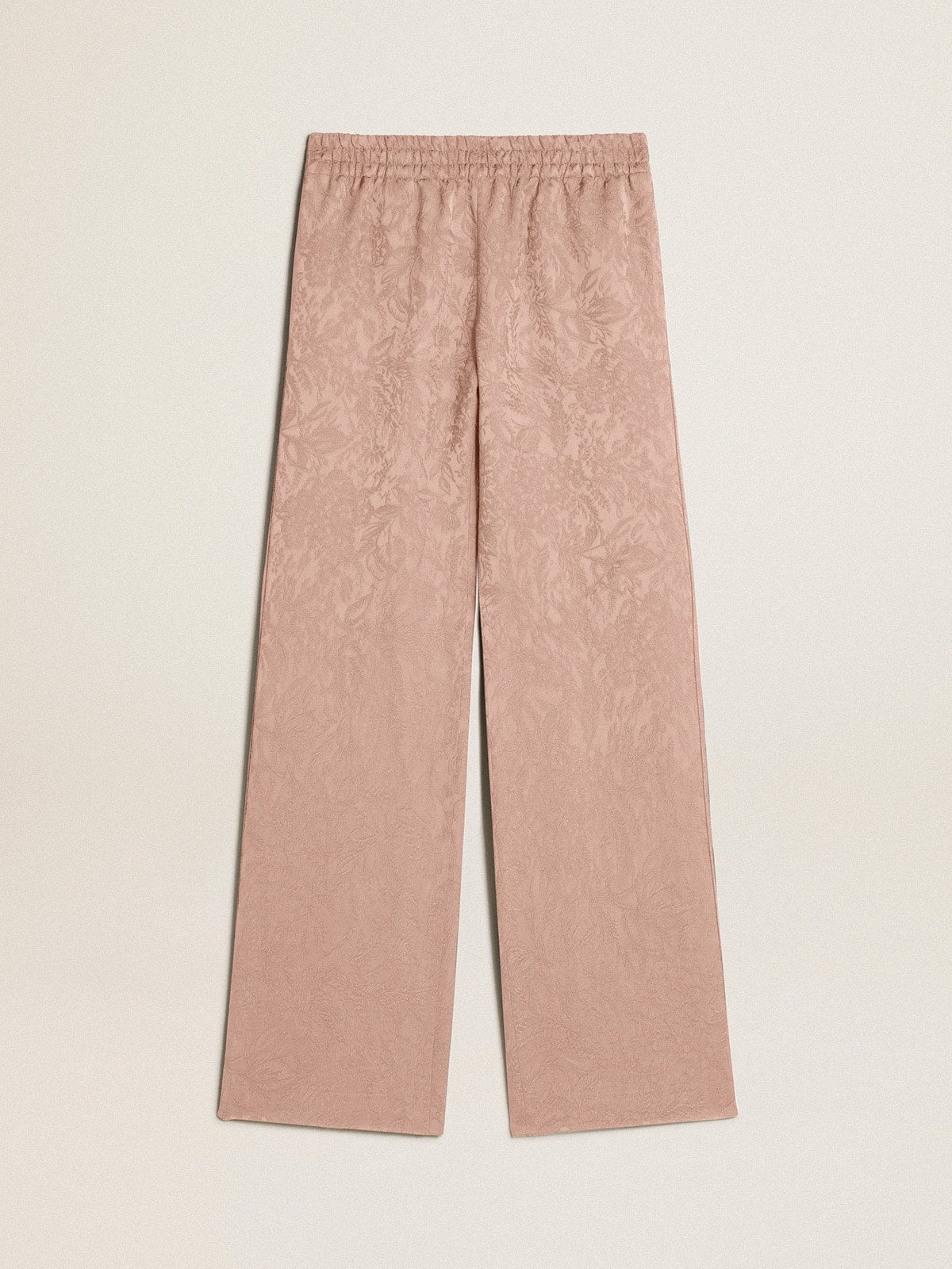 Women's pink viscose pants with floral pattern - Golden Goose Women