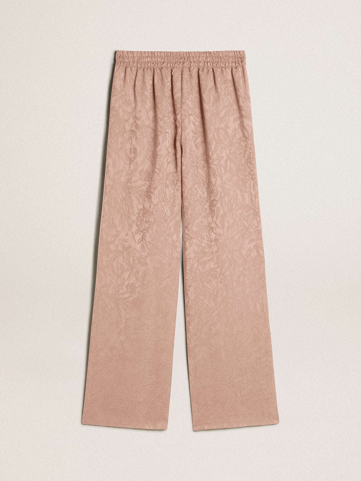 Women's pink viscose pants with floral pattern - Golden Goose Women