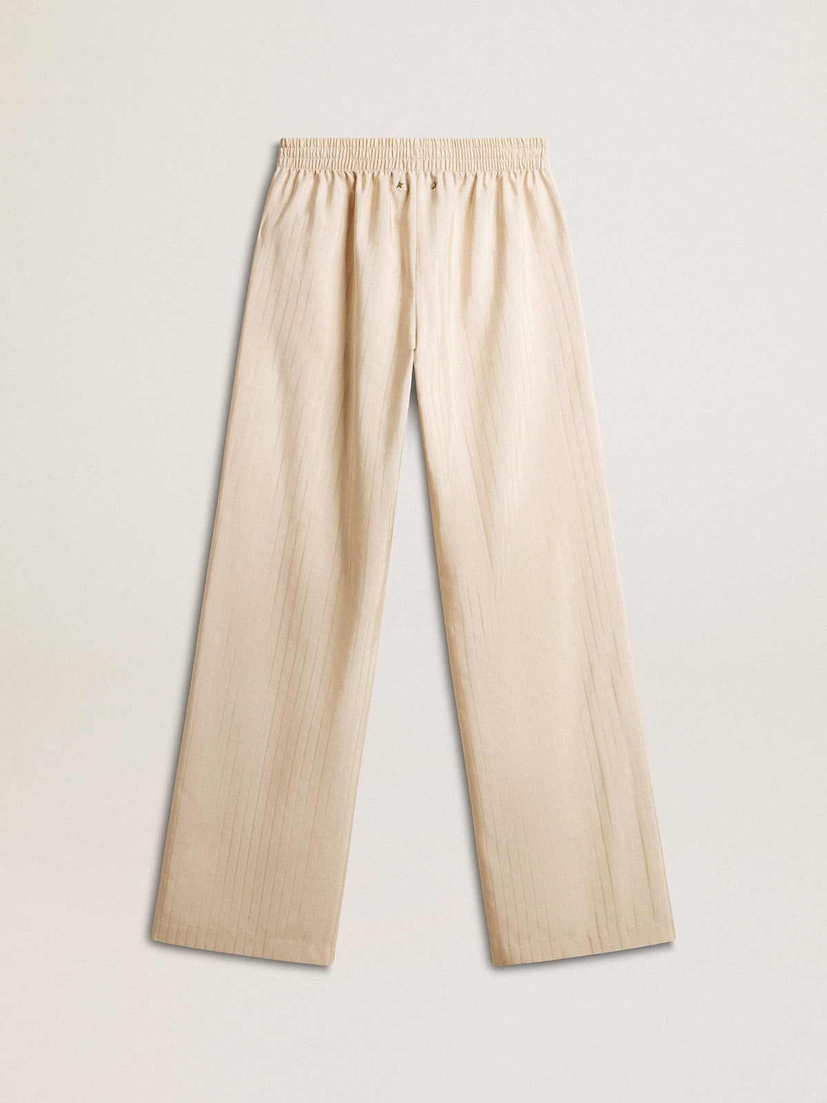 Women's light beige silk and viscose joggers - Golden Goose Women