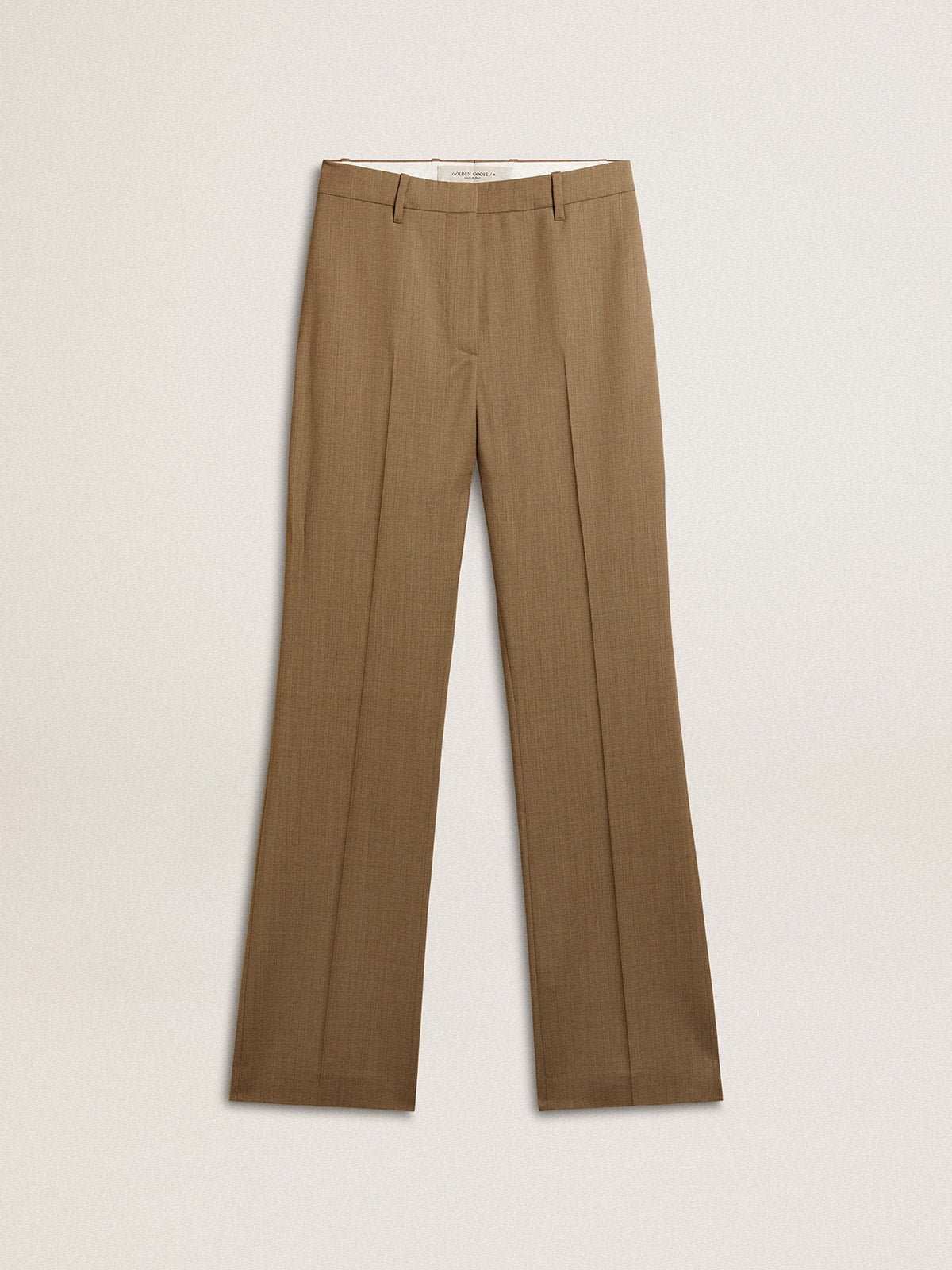 Women's pants in dove-gray tailored wool fabric - Golden Goose Women