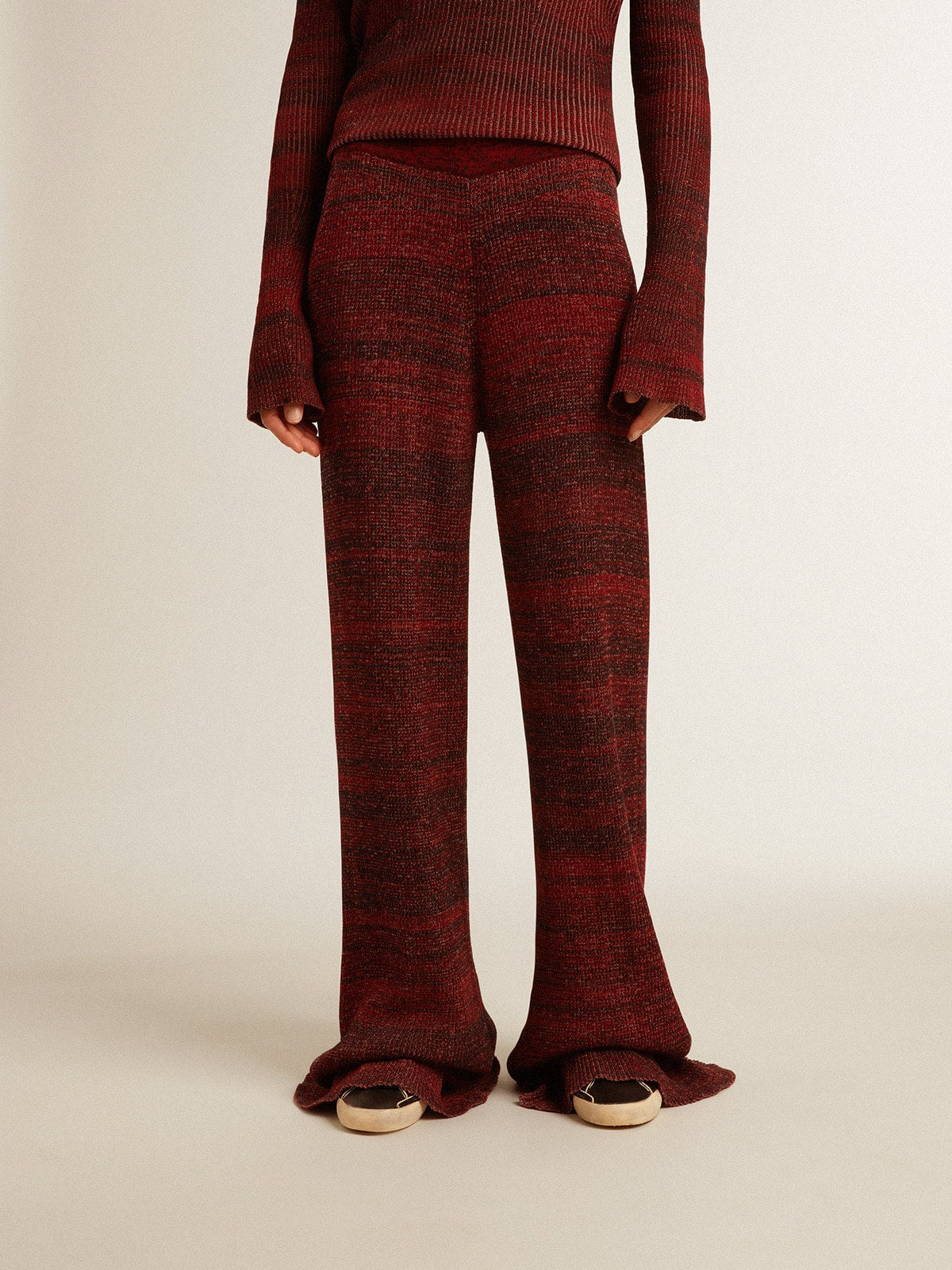 Irregular-striped cotton pants - Golden Goose Women