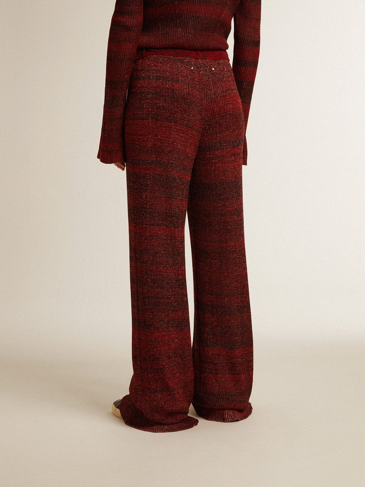 Irregular-striped cotton pants - Golden Goose Women