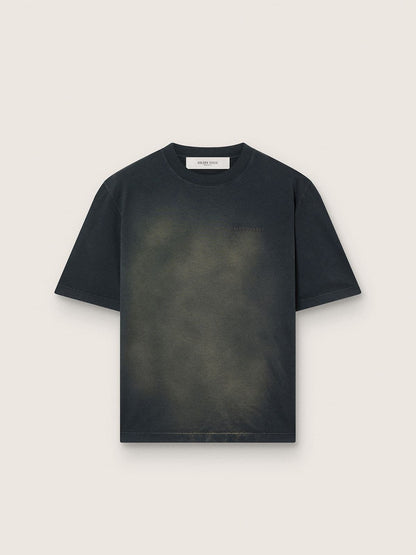 Unisex T-shirt in black cotton jersey with embroidered logo - Golden Goose Women|Men