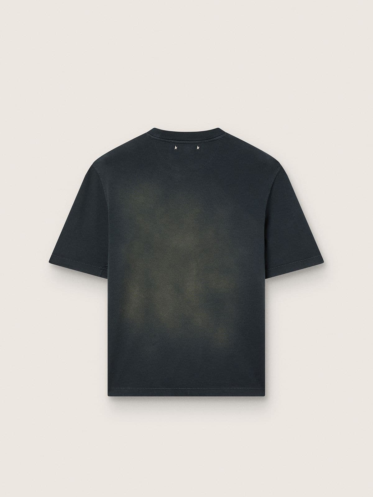 Unisex T-shirt in black cotton jersey with embroidered logo - Golden Goose Women|Men