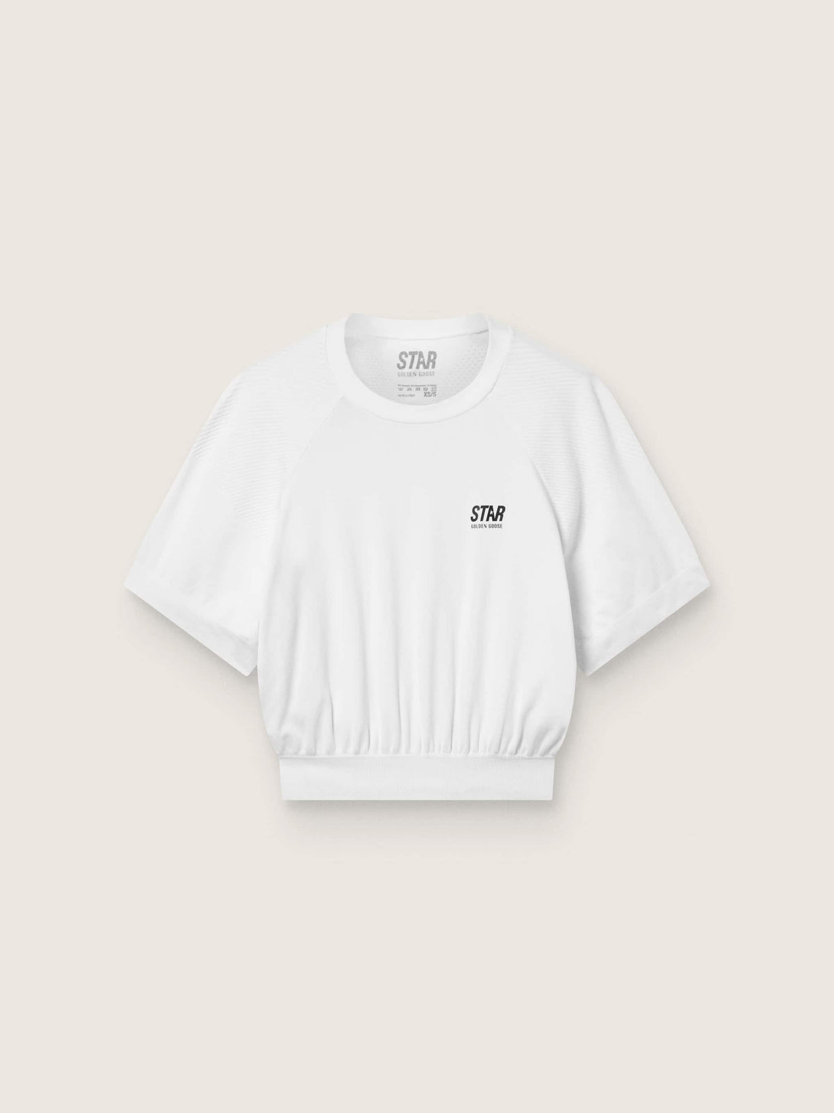 Women's white cropped sports T-shirt - Golden Goose Women