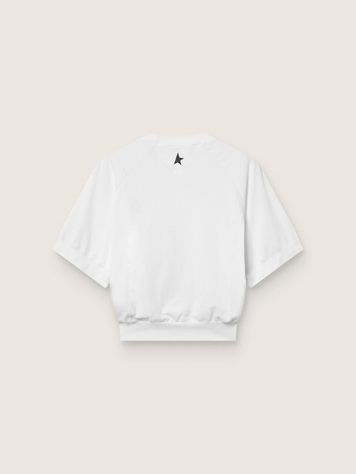 Women's white cropped sports T-shirt - Golden Goose Women