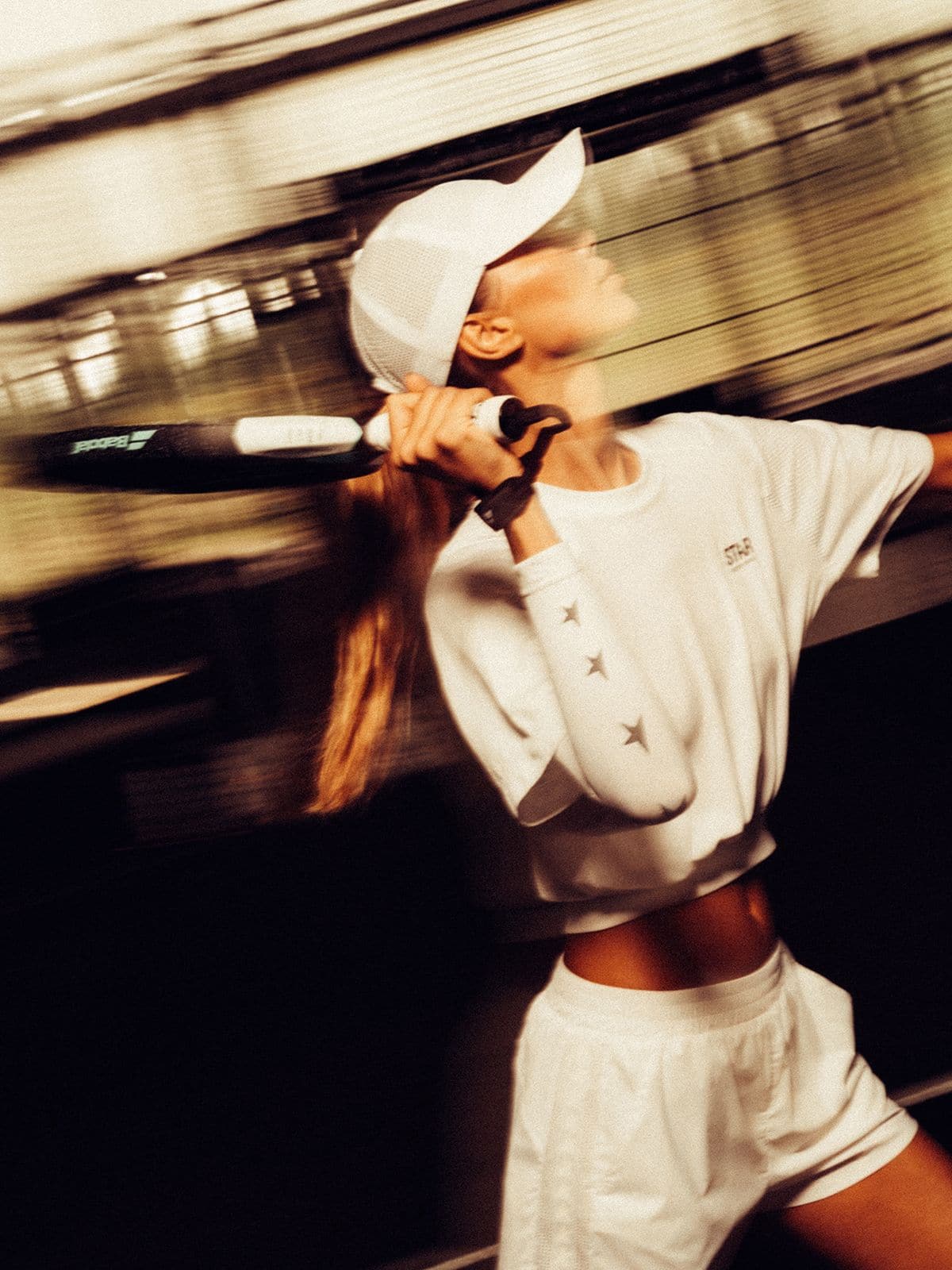 Women's white cropped sports T-shirt - Golden Goose Women