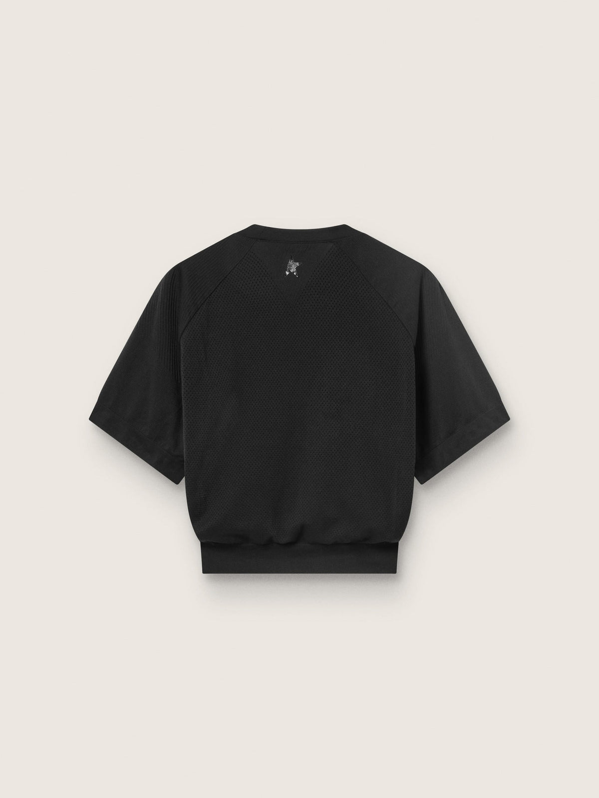 Women's black cropped sports T-shirt - Golden Goose Women