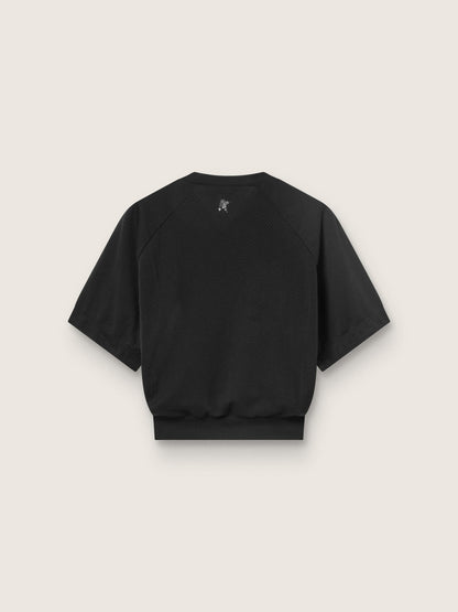 Women's black cropped sports T-shirt - Golden Goose Women