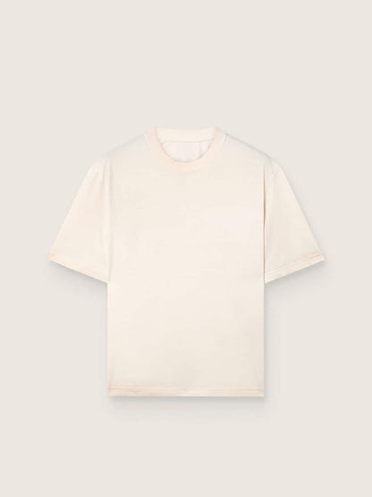 Star unisex cotton T-shirt in vintage white with black print on the back - Golden Goose Women|Men