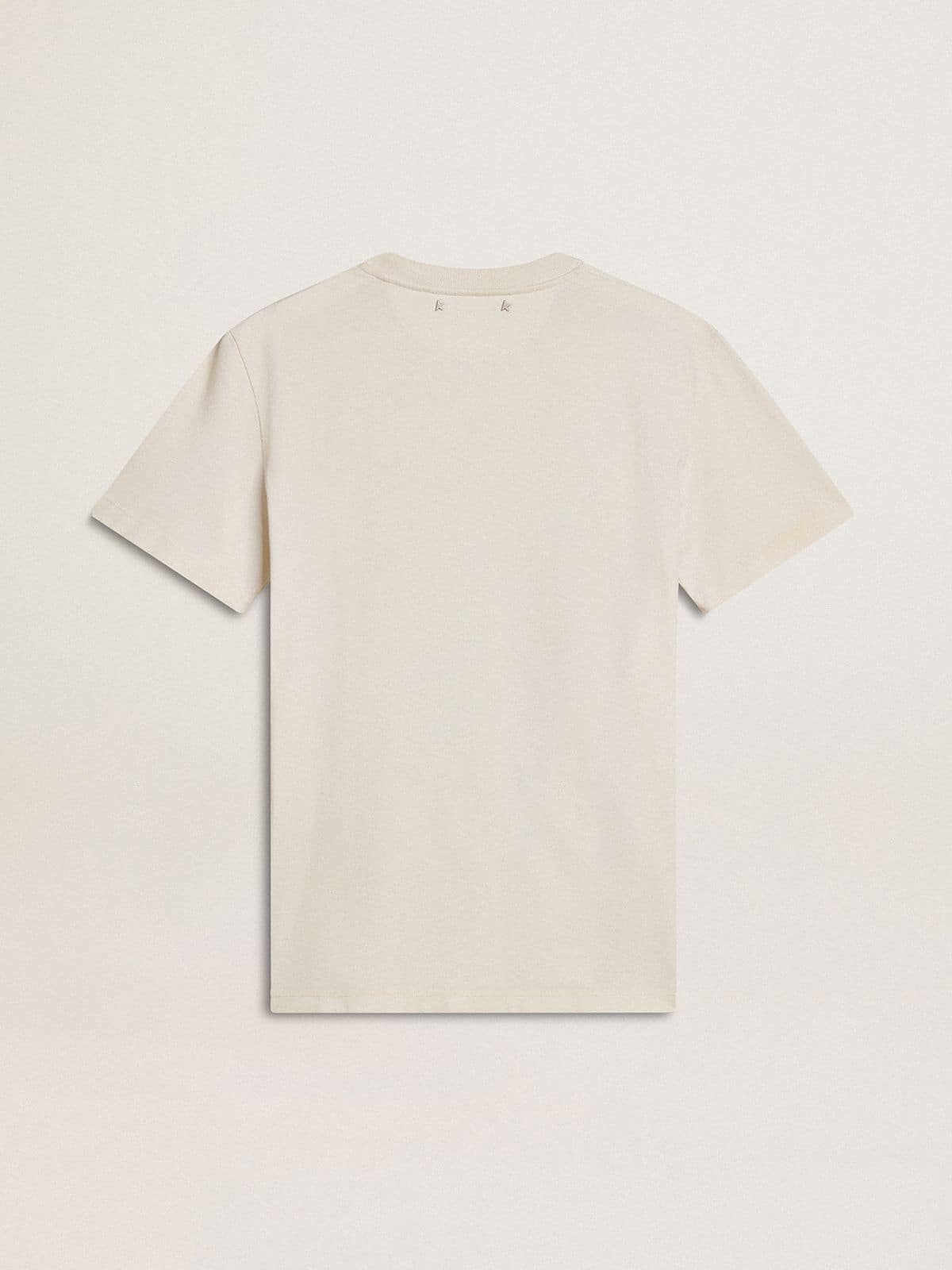 Women's white T-shirt with floral print - Golden Goose Women