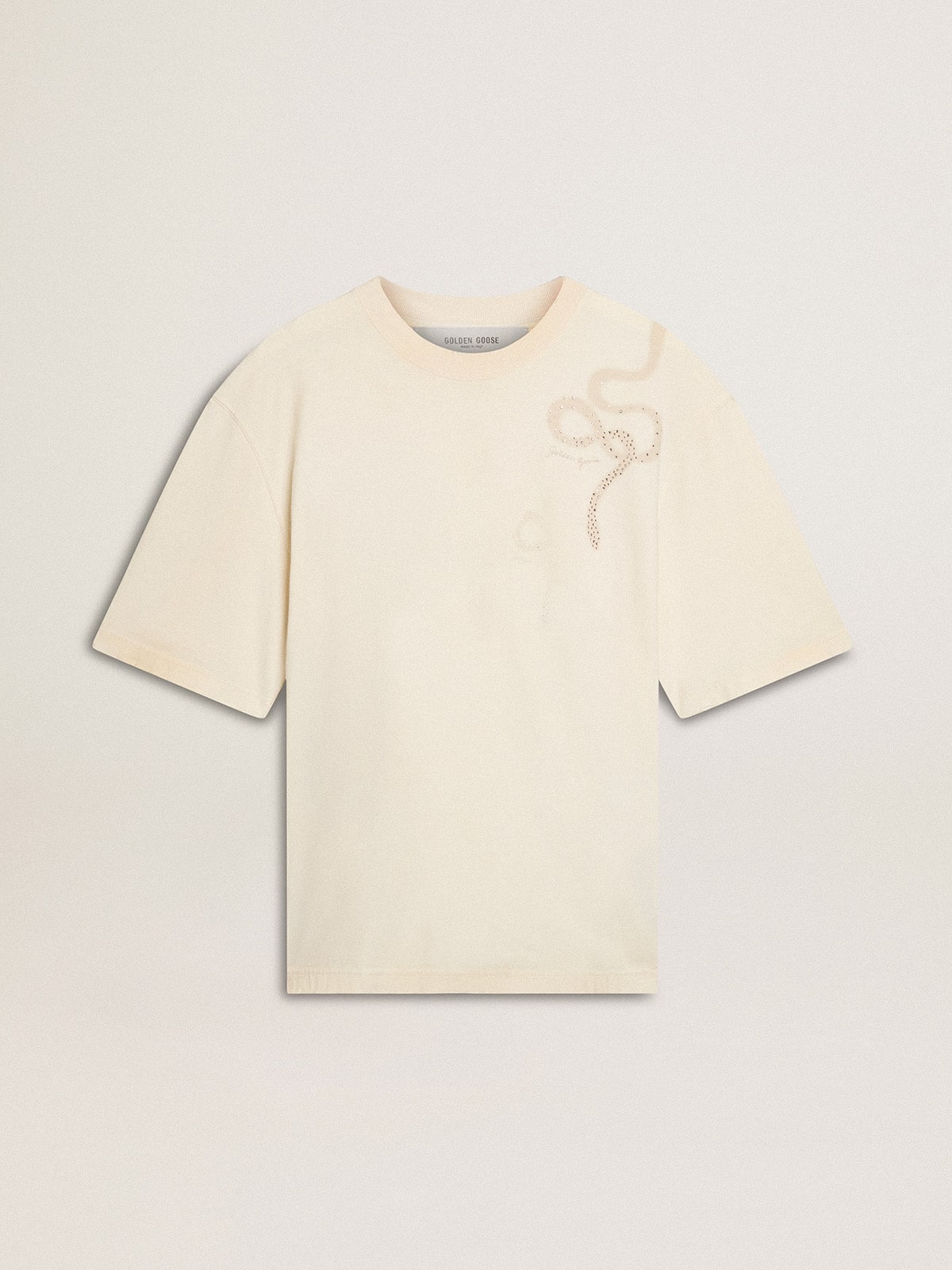 CNY worn-white relaxed fit T-shirt - Golden Goose Women|Men