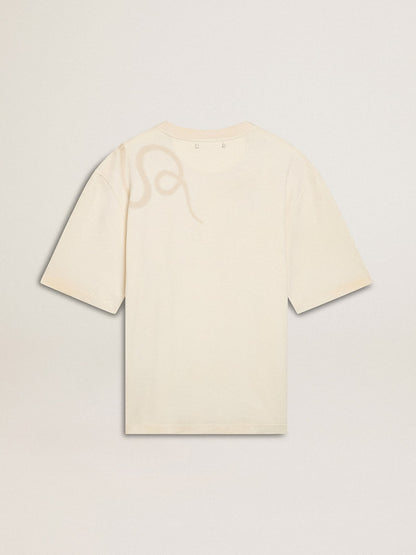 CNY worn-white relaxed fit T-shirt - Golden Goose Women|Men