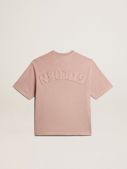 Powder-pink T-shirt with reverse logo on the back - Jersey Capsule - Golden Goose Women|Men