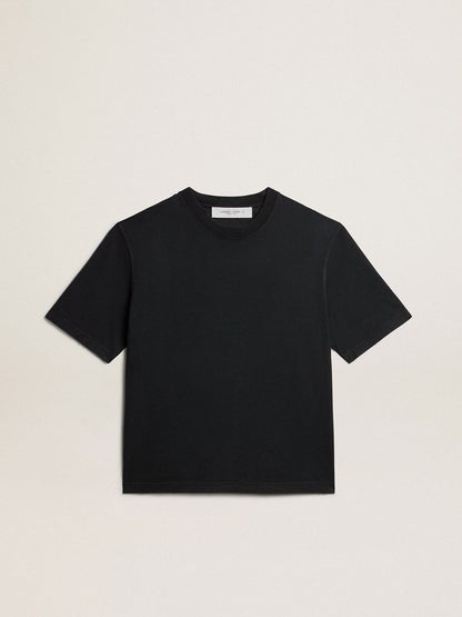 T-shirt in washed black with reverse logo on the back - Jersey Capsule - Golden Goose Women|Men