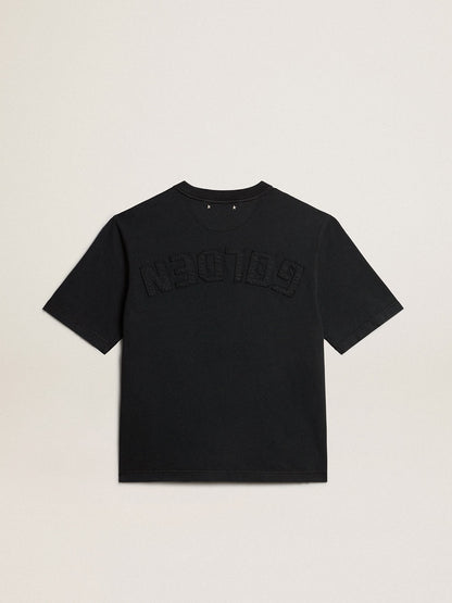 T-shirt in washed black with reverse logo on the back - Jersey Capsule - Golden Goose Women|Men
