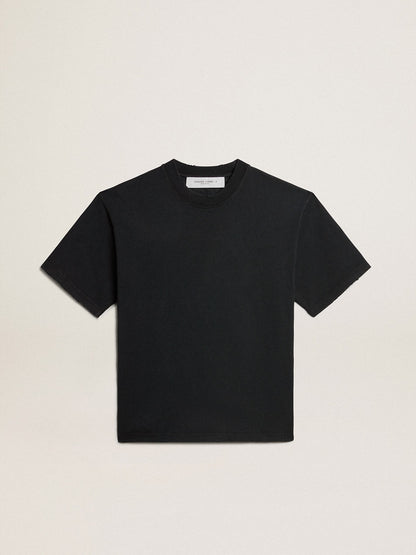 T-shirt in washed black with reverse logo on the back - Jersey Capsule - Golden Goose Women