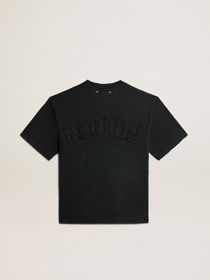 T-shirt in washed black with reverse logo on the back - Jersey Capsule - Golden Goose Women
