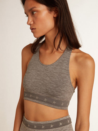 Gray melange athletic top - Golden Goose Women