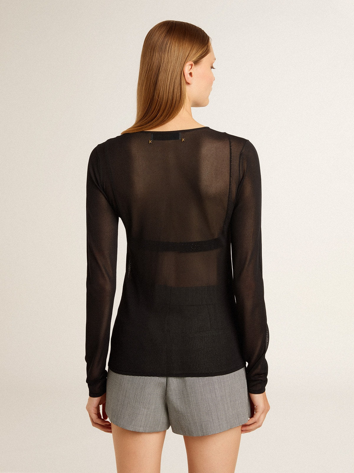 Women's black crew neck t-shirt - Golden Goose Women