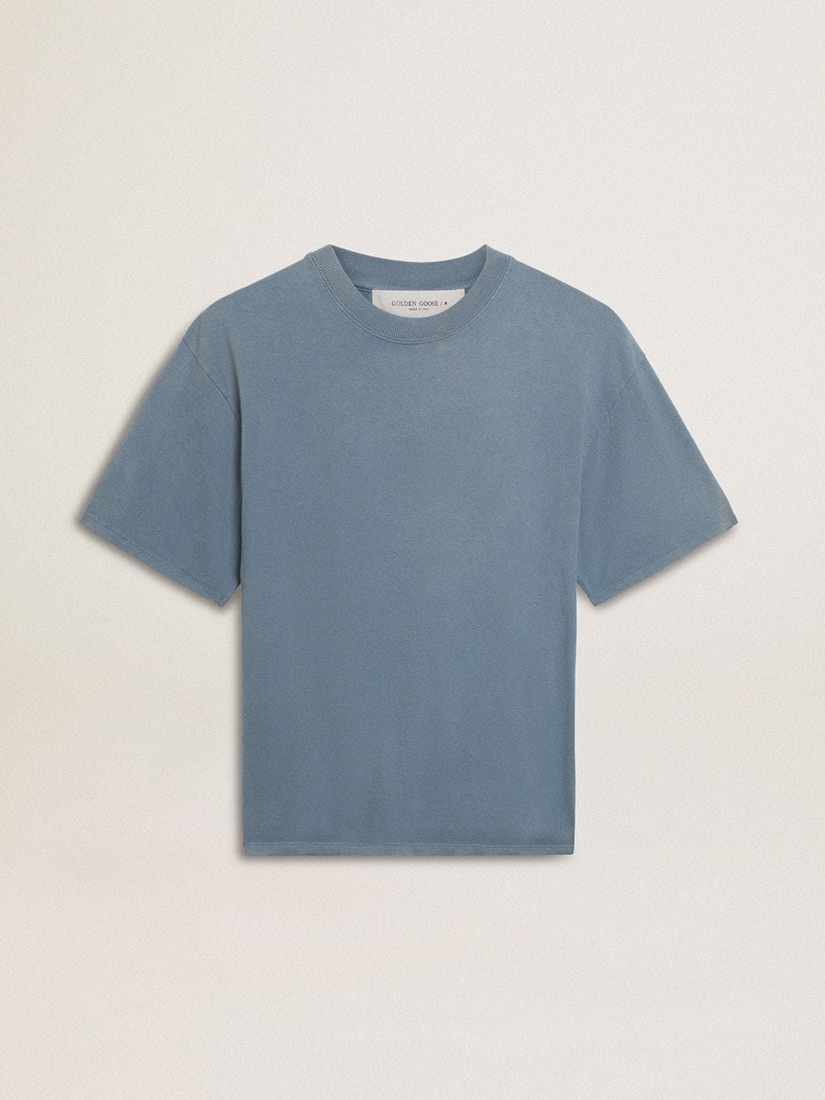 Baby blue T-shirt with reverse logo on the back - Jersey Capsule - Golden Goose Women
