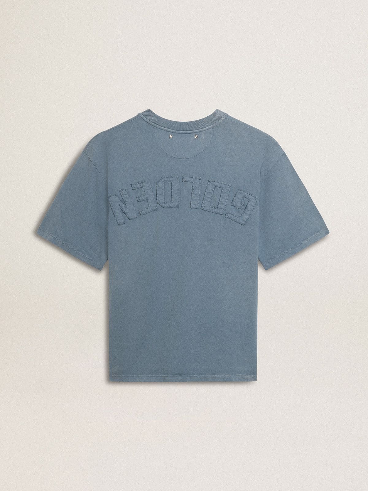 Baby blue T-shirt with reverse logo on the back - Jersey Capsule - Golden Goose Women