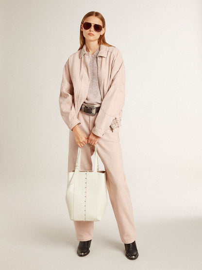 Mesh knit top with sequins and contrasting details - Golden Goose Women
