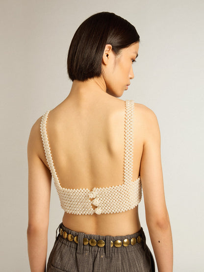 Women’s string of pearls top - Golden Goose Women