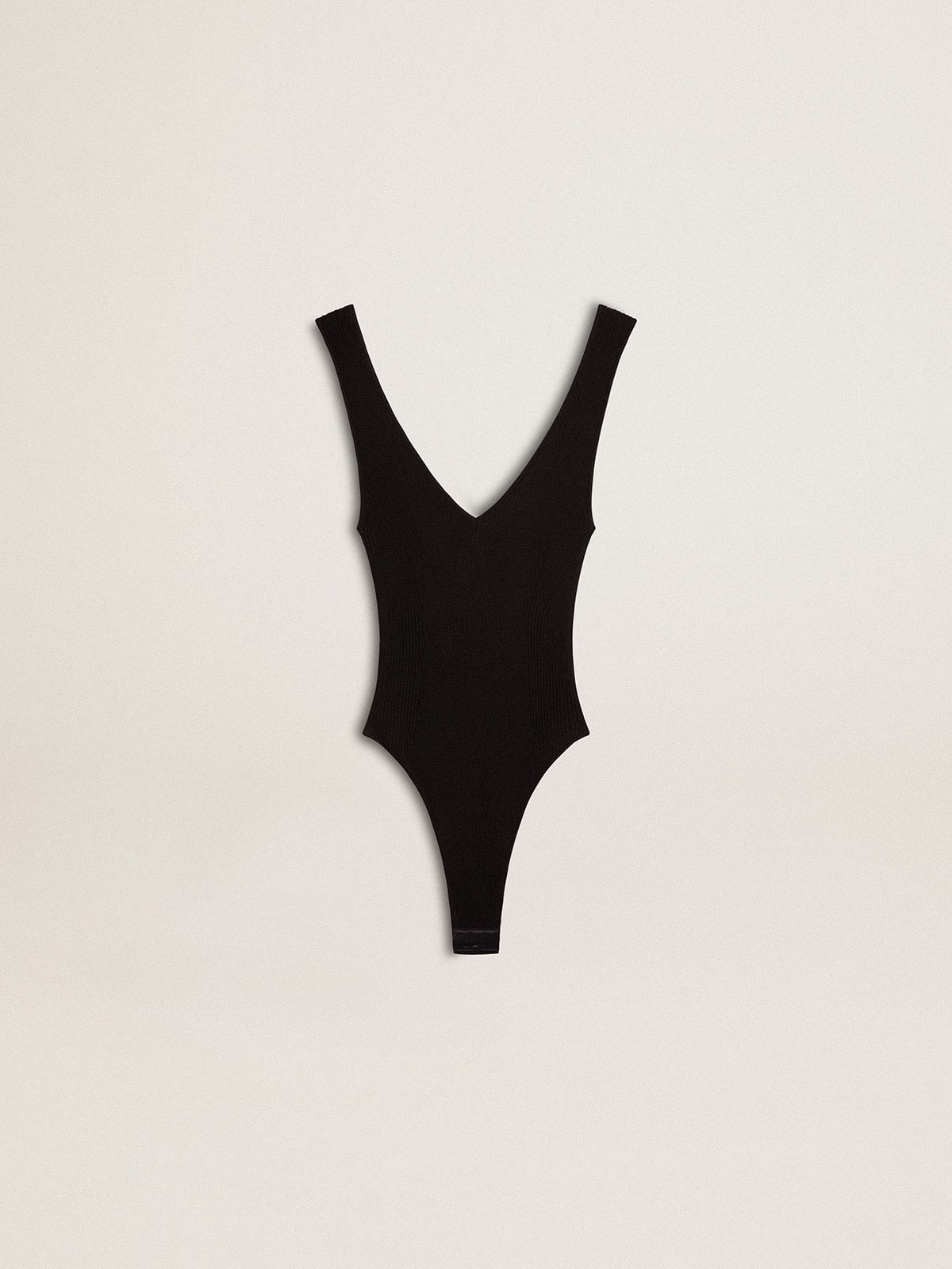 Women's black V-neck bodysuit - Golden Goose Women