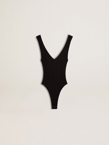 Women's black V-neck bodysuit - Golden Goose Women