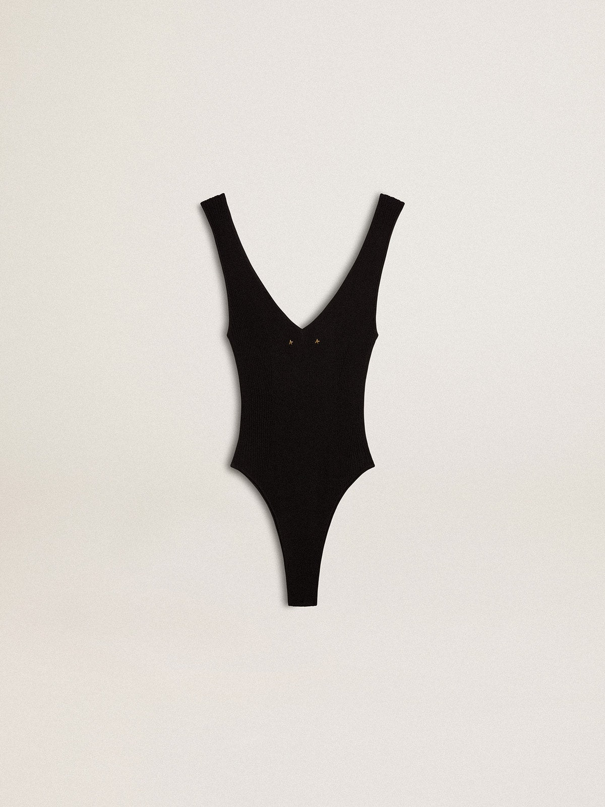 Women's black V-neck bodysuit - Golden Goose Women