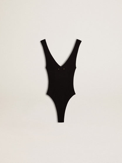 Women's black V-neck bodysuit - Golden Goose Women