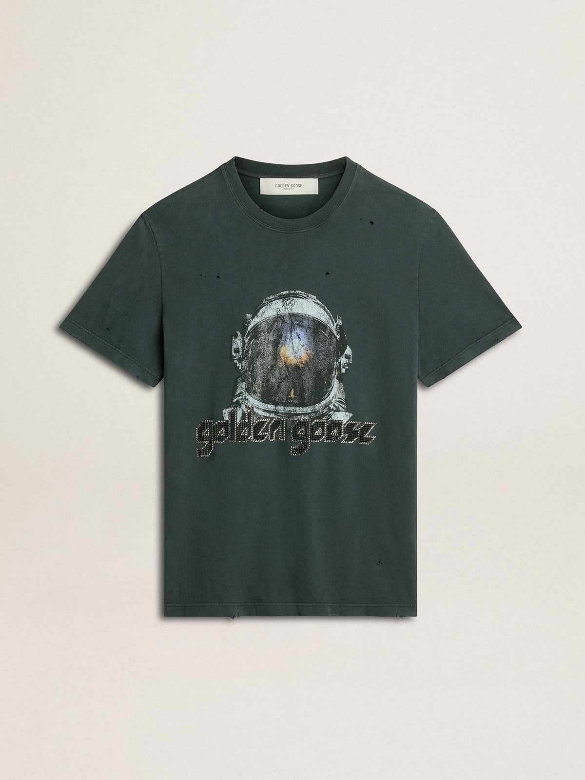 Black T-shirt with multicolor print - Golden Goose Women|Men